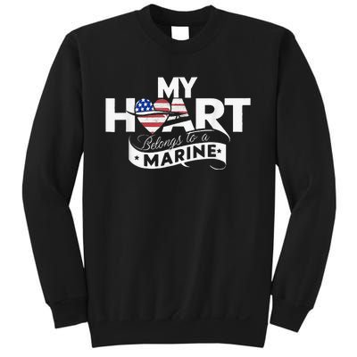 My Heart Belongs To A Marine Sweatshirt