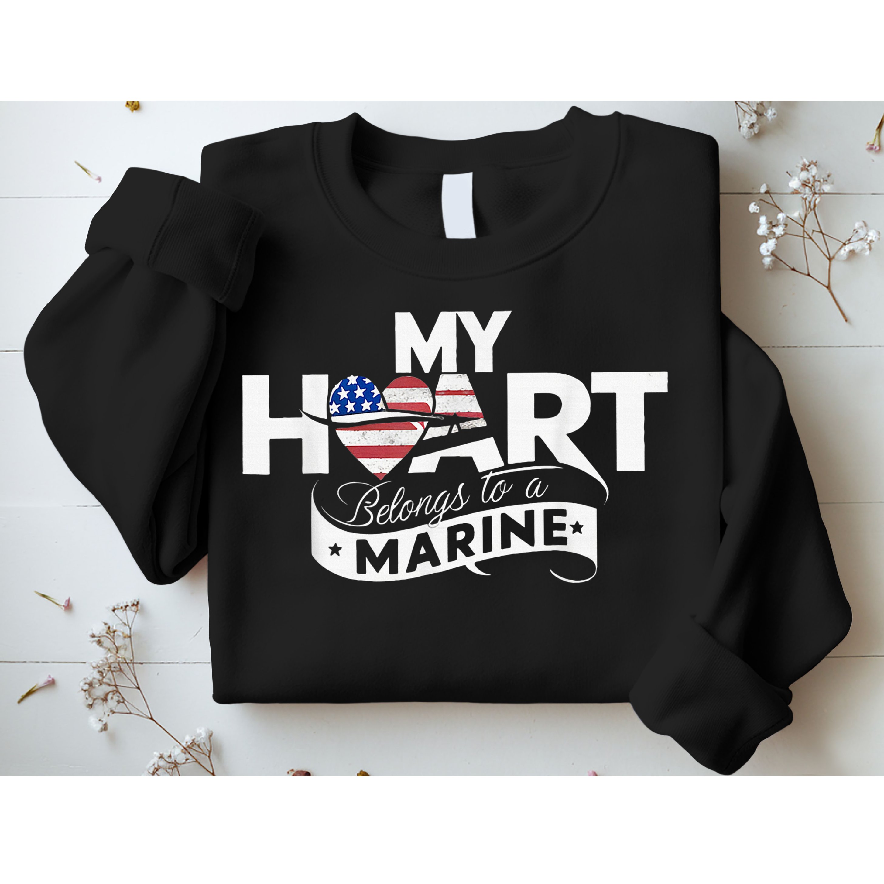 My Heart Belongs To A Marine Sweatshirt