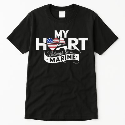 My Heart Belongs To A Marine Tall T-Shirt