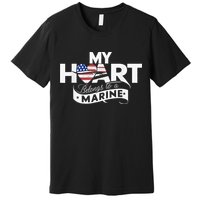 My Heart Belongs To A Marine Premium T-Shirt