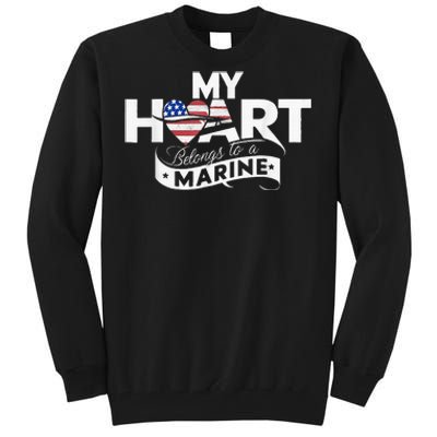 My Heart Belongs To A Marine Tall Sweatshirt