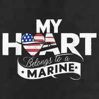 My Heart Belongs To A Marine 25L Jumbo Tote