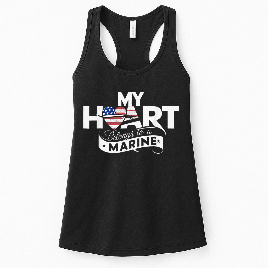 My Heart Belongs To A Marine Womens Tank Top
