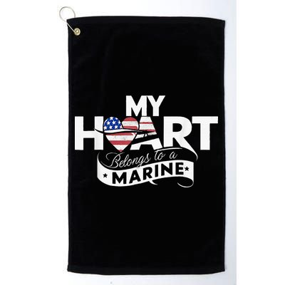 My Heart Belongs To A Marine Golf Towel