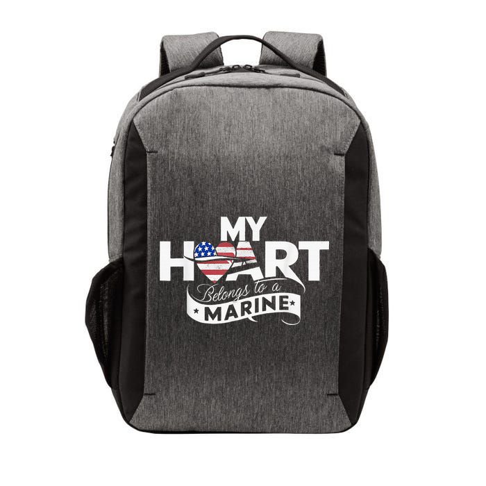 My Heart Belongs To A Marine Vector Backpack
