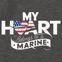 My Heart Belongs To A Marine Vector Backpack