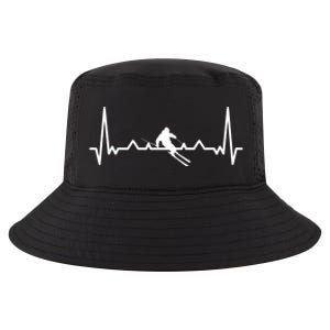 My Heart Beats For Skiing Winter Sport Heartbeat Fun Gift Cool Comfort Performance Bucket Hat