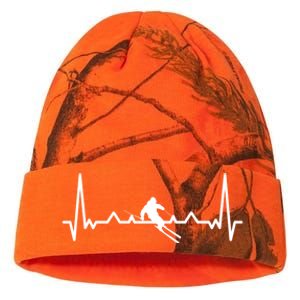 My Heart Beats For Skiing Winter Sport Heartbeat Fun Gift Kati Licensed 12" Camo Beanie