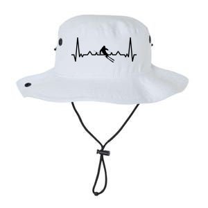 My Heart Beats For Skiing Winter Sport Heartbeat Fun Gift Legacy Cool Fit Booney Bucket Hat