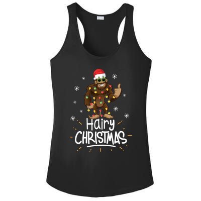 Merry Hairy Bigfoot Santa Funny Ugly Christmas Gift Ladies PosiCharge Competitor Racerback Tank