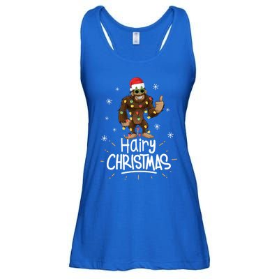 Merry Hairy Bigfoot Santa Funny Ugly Christmas Gift Ladies Essential Flowy Tank