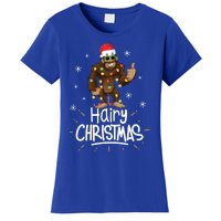 Merry Hairy Bigfoot Santa Funny Ugly Christmas Gift Women's T-Shirt