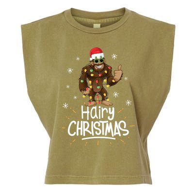 Merry Hairy Bigfoot Santa Funny Ugly Christmas Gift Garment-Dyed Women's Muscle Tee