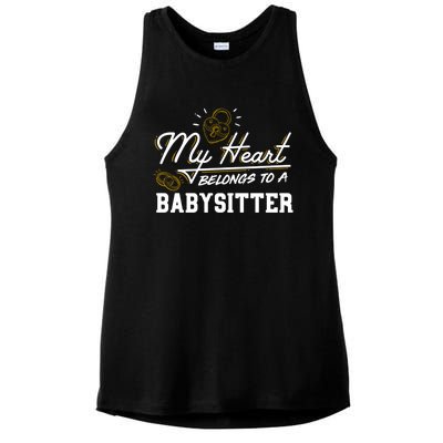 My Heart Belongs To A Sitter Gift Cool Gift Ladies PosiCharge Tri-Blend Wicking Tank