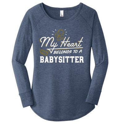 My Heart Belongs To A Sitter Gift Cool Gift Women's Perfect Tri Tunic Long Sleeve Shirt