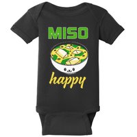 Miso Happy Cute Kawaii Miso Soup Bowl Japan Pop Culture Baby Bodysuit