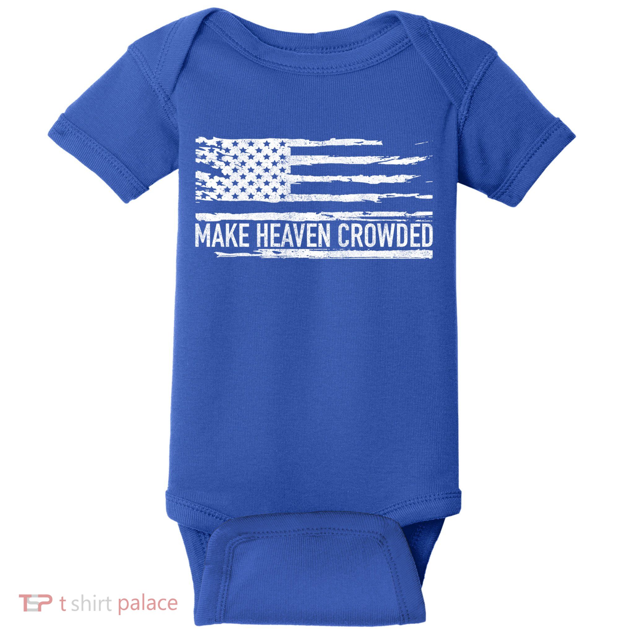 Make Heaven Crowded Faith Spiritual Cute Christian Vintage Cool Gift Baby Bodysuit
