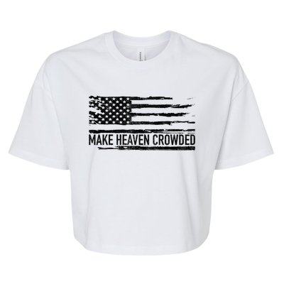 Make Heaven Crowded Faith Spiritual Cute Christian Vintage Cool Gift Bella+Canvas Jersey Crop Tee