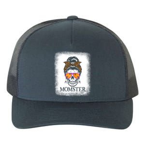 Mom Halloween Costume Messy Bun Skeleton Cool Gift Skull Momster Gift Yupoong Adult 5-Panel Trucker Hat