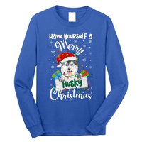 Merry Husky Christmas Siberian Husky Xmas Party Gift Long Sleeve Shirt