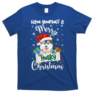 Merry Husky Christmas Siberian Husky Xmas Party Gift T-Shirt