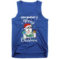 Merry Husky Christmas Siberian Husky Xmas Party Gift Tank Top