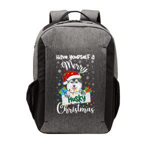 Merry Husky Christmas Siberian Husky Xmas Party Gift Vector Backpack