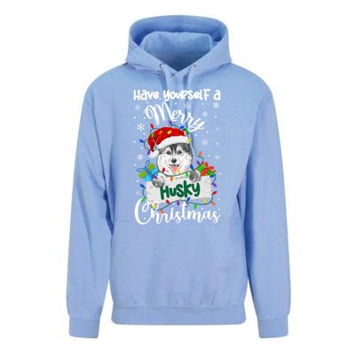 Merry Husky Christmas Siberian Husky Xmas Party Gift Unisex Surf Hoodie