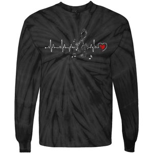 Music Heartbeat Clothing For Music Lovers Tie-Dye Long Sleeve Shirt