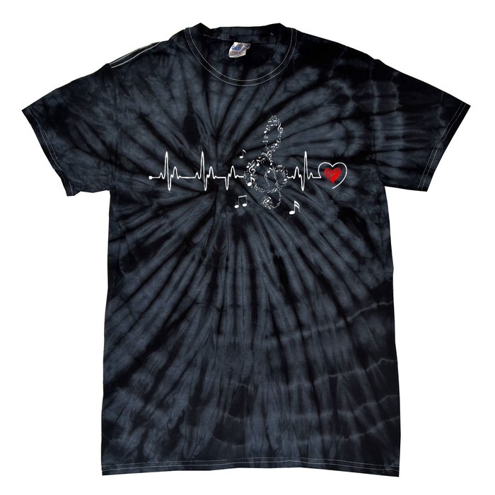 Music Heartbeat Clothing For Music Lovers Tie-Dye T-Shirt