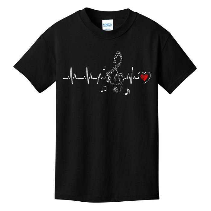 Music Heartbeat Clothing For Music Lovers Kids T-Shirt