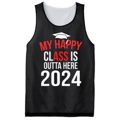 My Happy Class Is Outta Here 2024 Senior 24 Graduate Mesh Reversible Basketball Jersey Tank