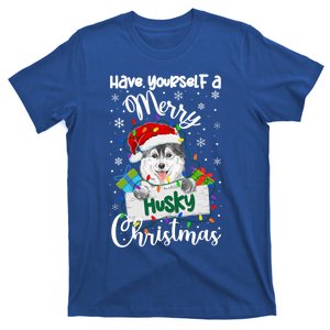 Merry Husky Christmas Siberian Husky Xmas Party Gift T-Shirt