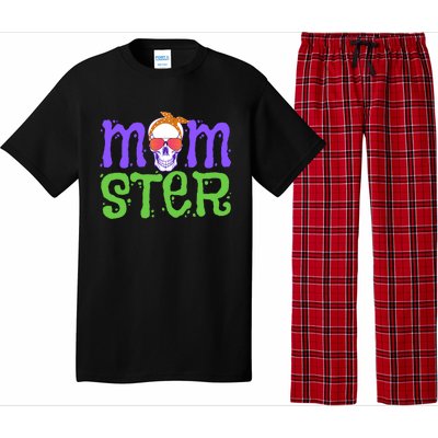 Momster Halloween Costume Skull Mama Monster Trick Or Treat Cool Gift Pajama Set