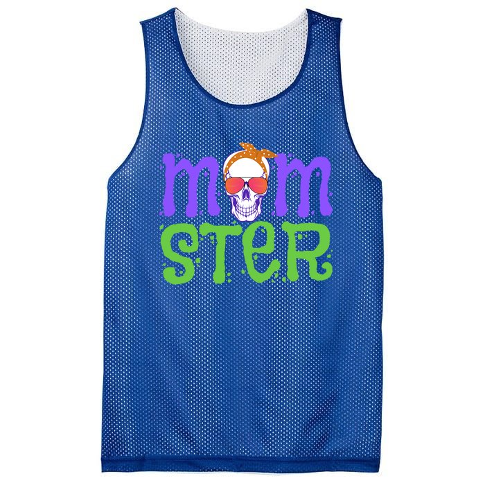 Momster Halloween Costume Skull Mama Monster Trick Or Treat Cool Gift Mesh Reversible Basketball Jersey Tank