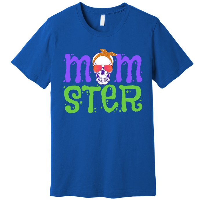 Momster Halloween Costume Skull Mama Monster Trick Or Treat Cool Gift Premium T-Shirt