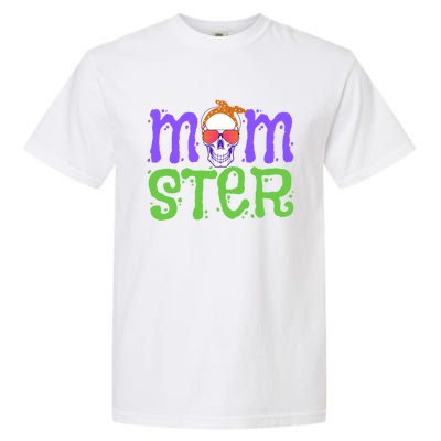 Momster Halloween Costume Skull Mama Monster Trick Or Treat Cool Gift Garment-Dyed Heavyweight T-Shirt