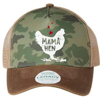 Mama Hen Chicken Funny Farmer Hen Chicken Mama Legacy Tie Dye Trucker Hat