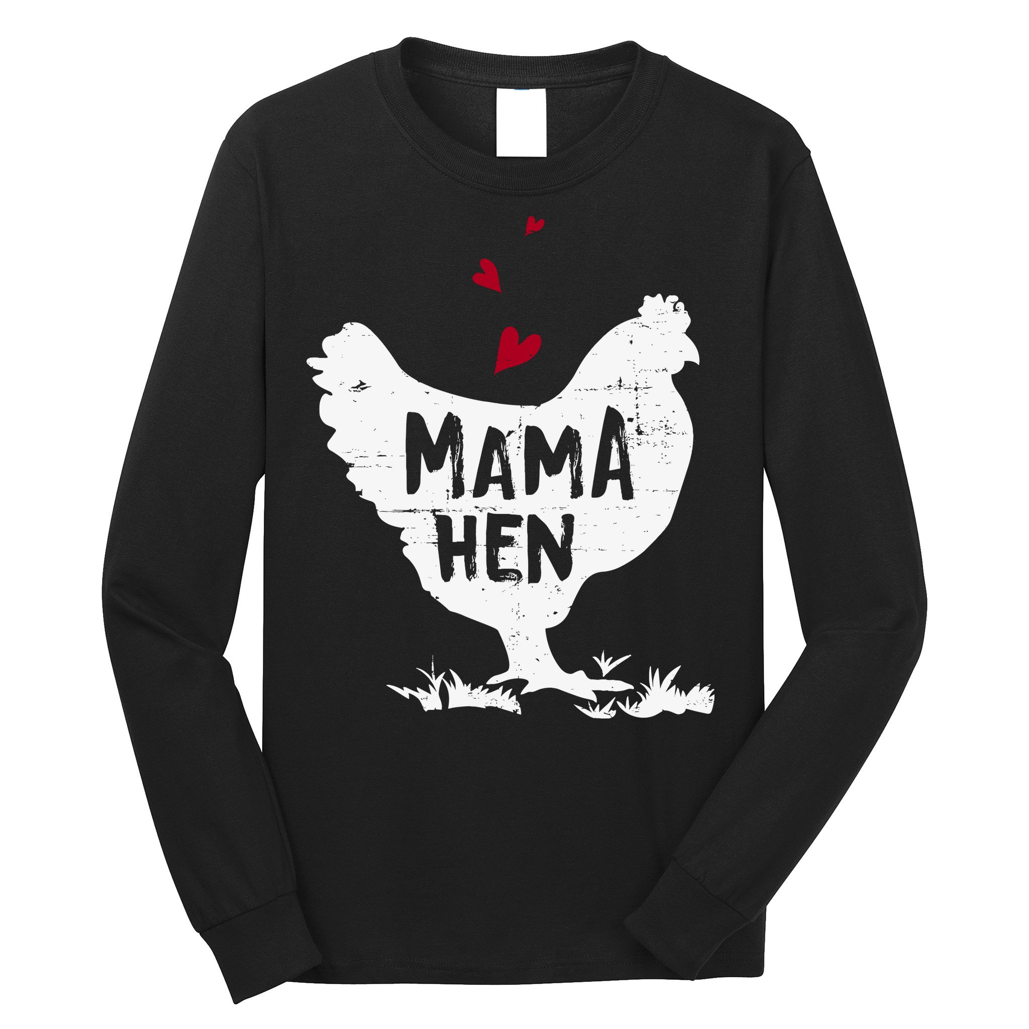 Mama Hen Chicken Funny Farmer Hen Chicken Mama Long Sleeve Shirt