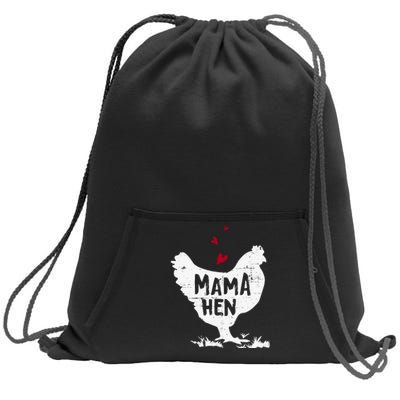 Mama Hen Chicken Funny Farmer Hen Chicken Mama Sweatshirt Cinch Pack Bag