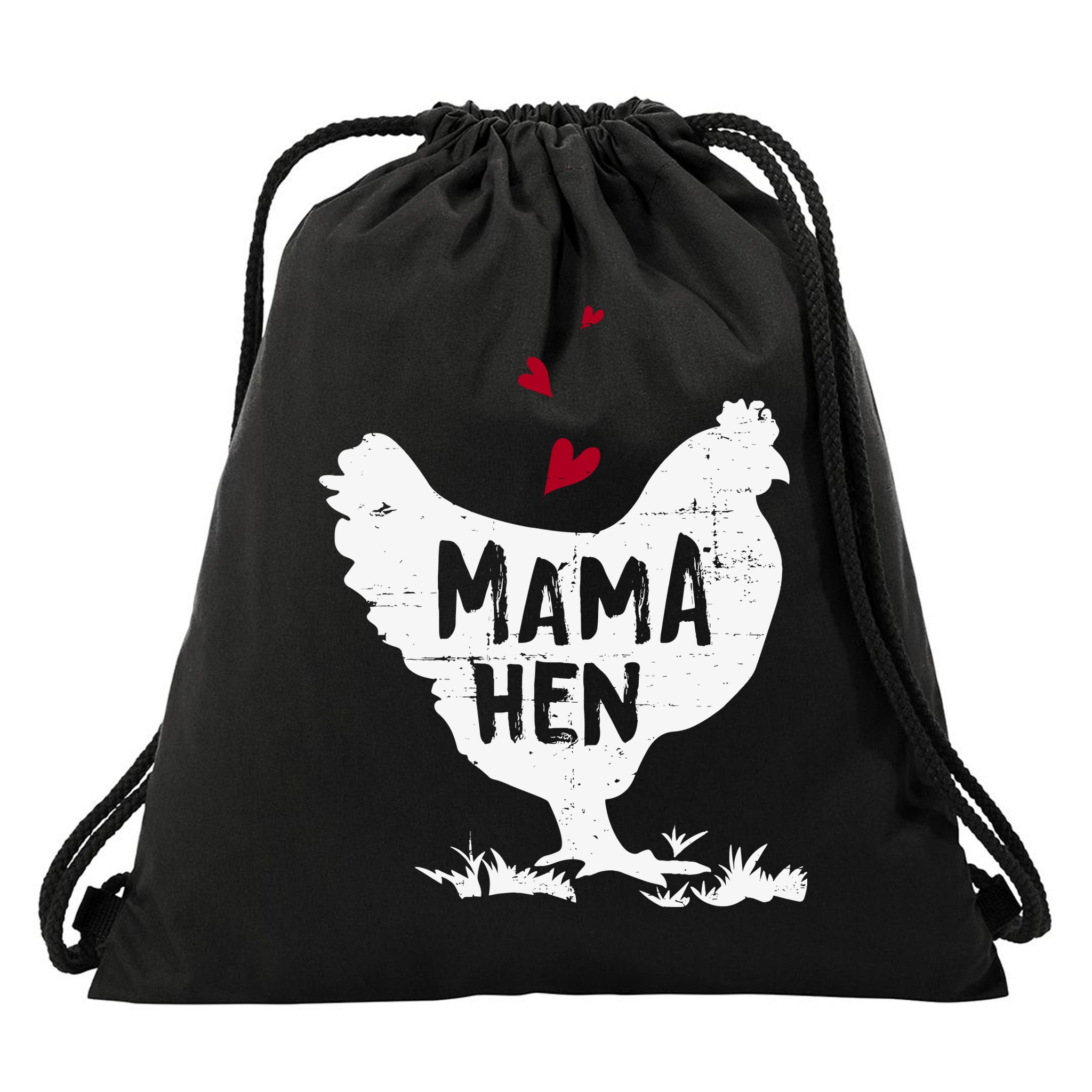 Mama Hen Chicken Funny Farmer Hen Chicken Mama Drawstring Bag