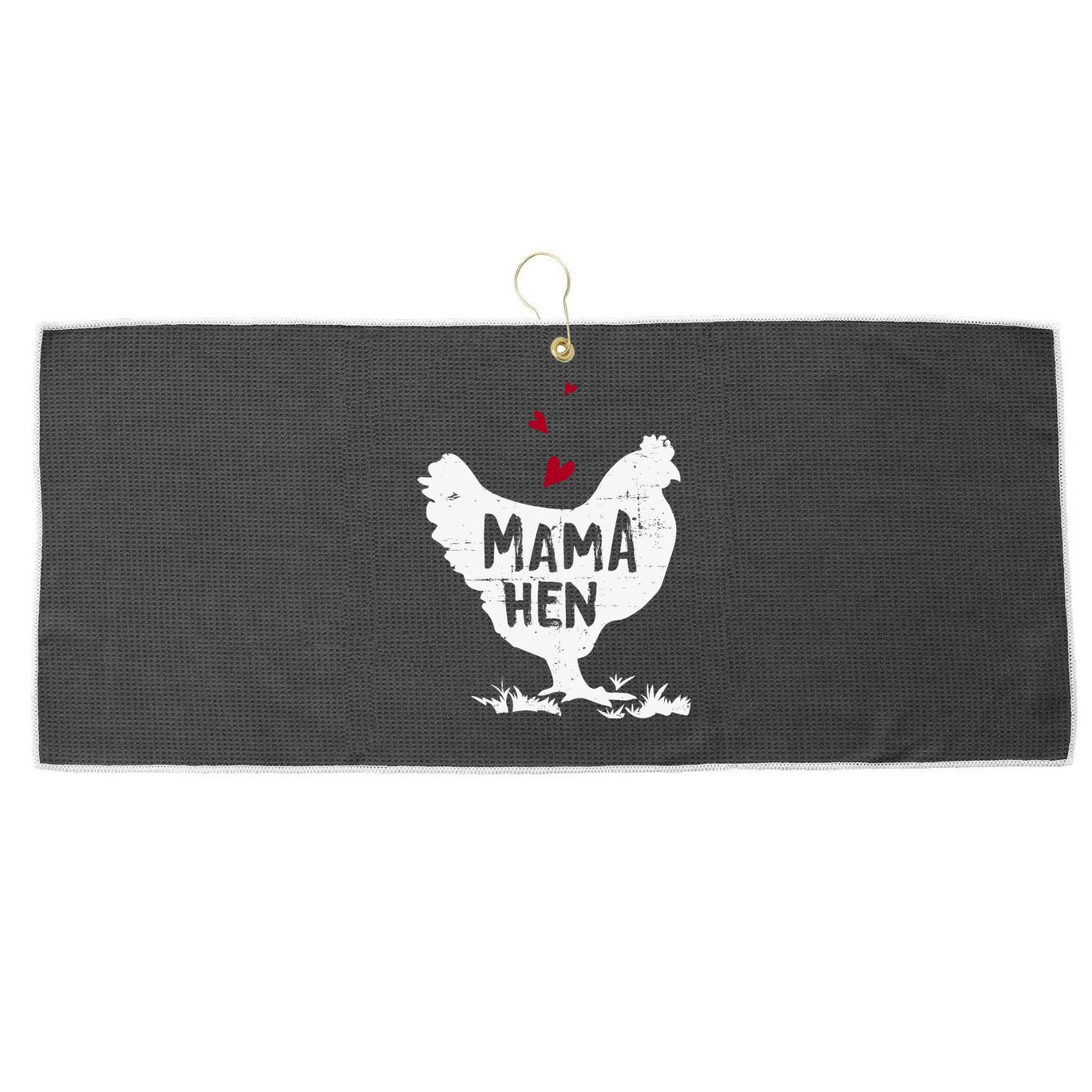 Mama Hen Chicken Funny Farmer Hen Chicken Mama Large Microfiber Waffle Golf Towel