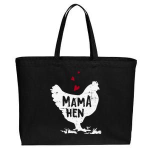 Mama Hen Chicken Funny Farmer Hen Chicken Mama Cotton Canvas Jumbo Tote