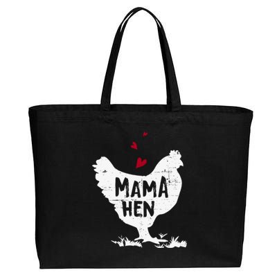 Mama Hen Chicken Funny Farmer Hen Chicken Mama Cotton Canvas Jumbo Tote