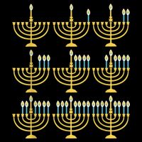Menorah Hanukkah Challah Days Funny Pajama Family Matching Stripe Pom Pom Beanie
