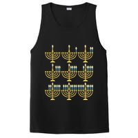 Menorah Hanukkah Challah Days Funny Pajama Family Matching PosiCharge Competitor Tank