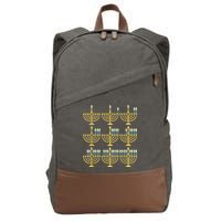 Menorah Hanukkah Challah Days Funny Pajama Family Matching Cotton Canvas Backpack