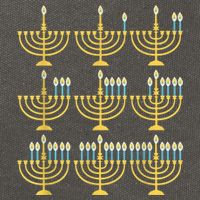 Menorah Hanukkah Challah Days Funny Pajama Family Matching Cotton Canvas Backpack