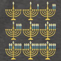 Menorah Hanukkah Challah Days Funny Pajama Family Matching Vector Backpack
