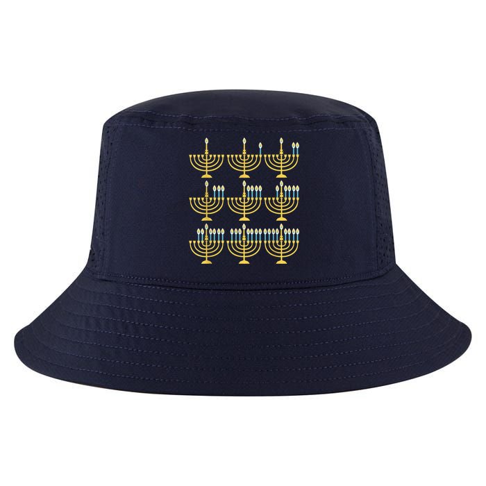 Menorah Hanukkah Challah Days Funny Pajama Family Matching Cool Comfort Performance Bucket Hat